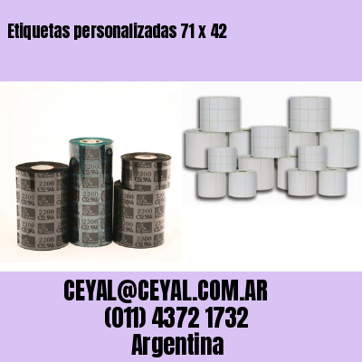 Etiquetas personalizadas 71 x 42