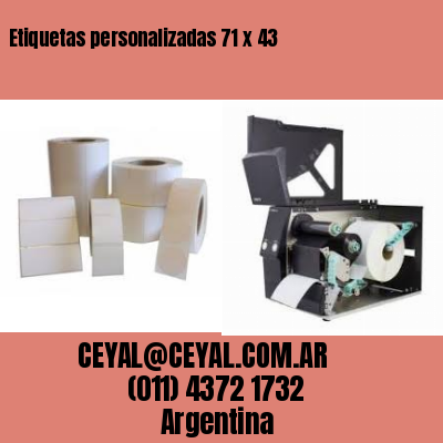 Etiquetas personalizadas 71 x 43