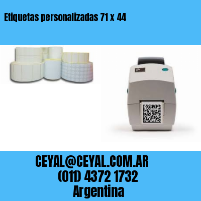 Etiquetas personalizadas 71 x 44