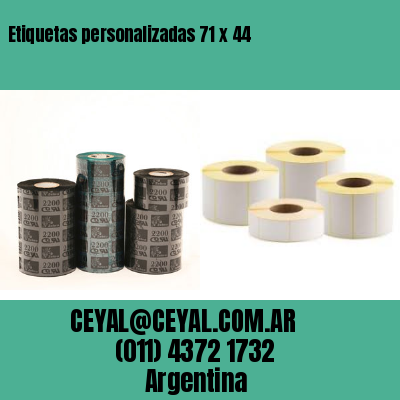 Etiquetas personalizadas 71 x 44