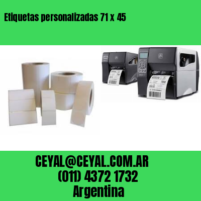 Etiquetas personalizadas 71 x 45