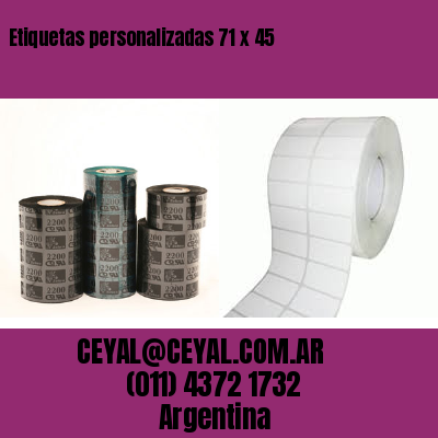 Etiquetas personalizadas 71 x 45