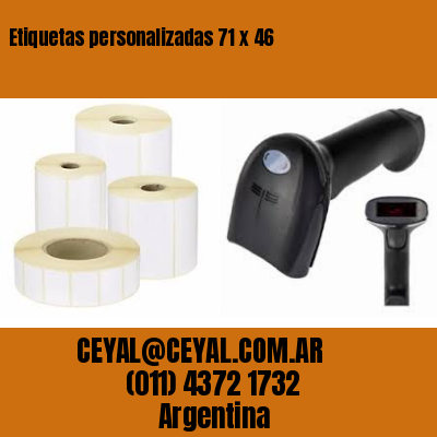Etiquetas personalizadas 71 x 46