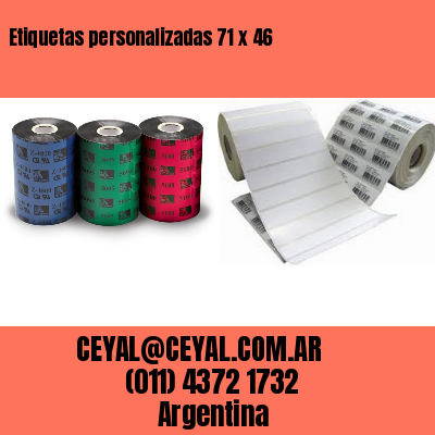 Etiquetas personalizadas 71 x 46