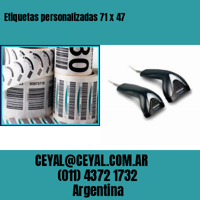 Etiquetas personalizadas 71 x 47