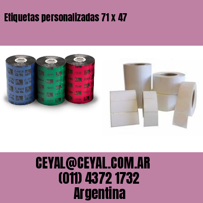 Etiquetas personalizadas 71 x 47