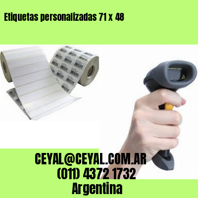 Etiquetas personalizadas 71 x 48