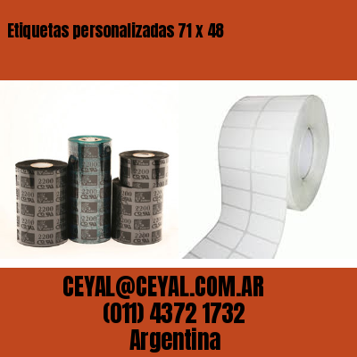 Etiquetas personalizadas 71 x 48