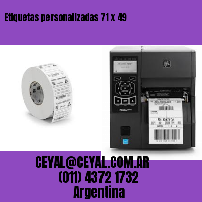 Etiquetas personalizadas 71 x 49