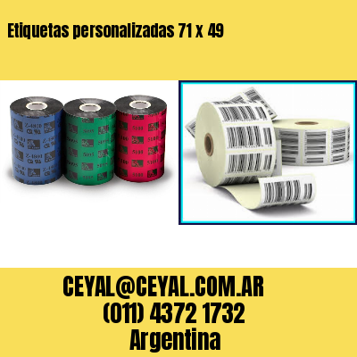 Etiquetas personalizadas 71 x 49