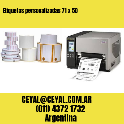 Etiquetas personalizadas 71 x 50