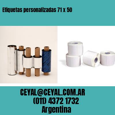 Etiquetas personalizadas 71 x 50