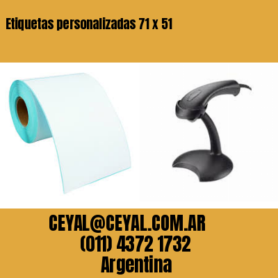 Etiquetas personalizadas 71 x 51