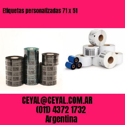 Etiquetas personalizadas 71 x 51