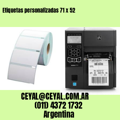 Etiquetas personalizadas 71 x 52
