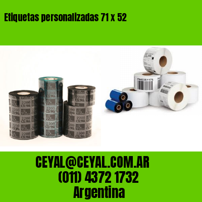 Etiquetas personalizadas 71 x 52