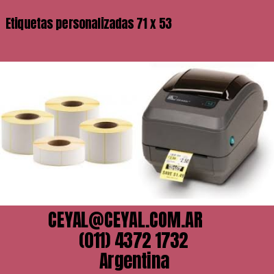 Etiquetas personalizadas 71 x 53