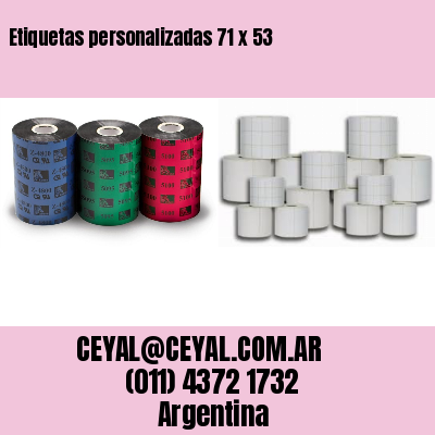 Etiquetas personalizadas 71 x 53