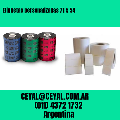 Etiquetas personalizadas 71 x 54