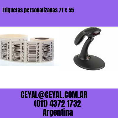 Etiquetas personalizadas 71 x 55