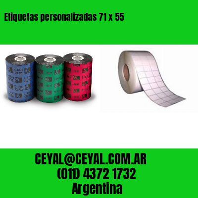 Etiquetas personalizadas 71 x 55
