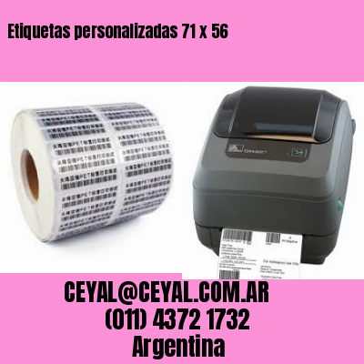 Etiquetas personalizadas 71 x 56
