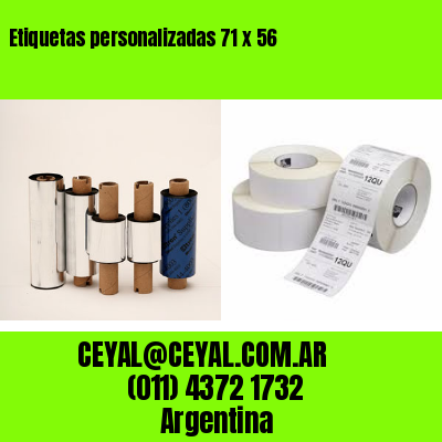 Etiquetas personalizadas 71 x 56