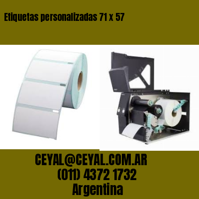 Etiquetas personalizadas 71 x 57