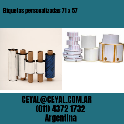 Etiquetas personalizadas 71 x 57