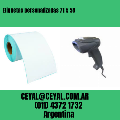 Etiquetas personalizadas 71 x 58