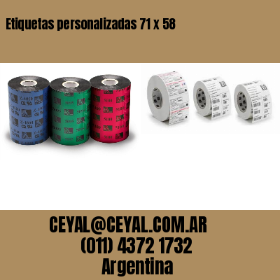 Etiquetas personalizadas 71 x 58