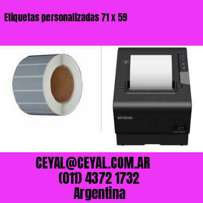 Etiquetas personalizadas 71 x 59