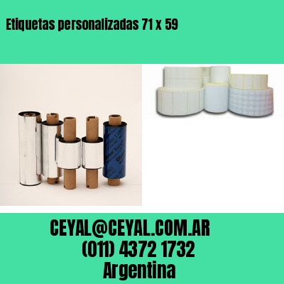 Etiquetas personalizadas 71 x 59