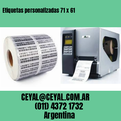 Etiquetas personalizadas 71 x 61