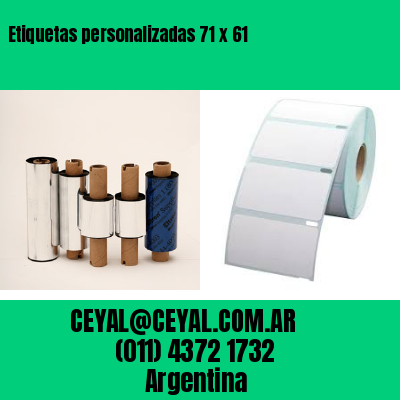 Etiquetas personalizadas 71 x 61