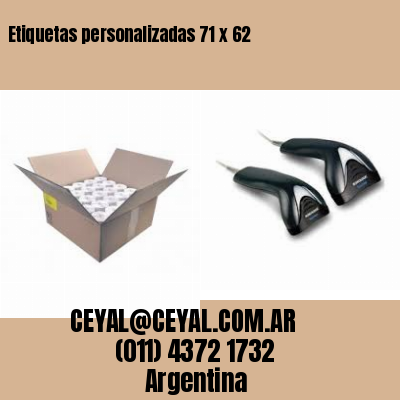 Etiquetas personalizadas 71 x 62