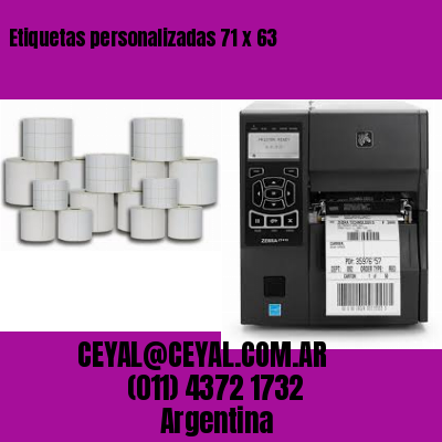 Etiquetas personalizadas 71 x 63