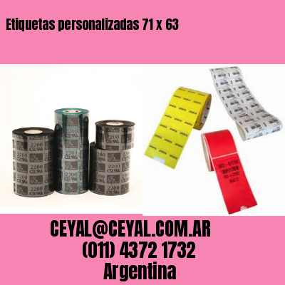 Etiquetas personalizadas 71 x 63