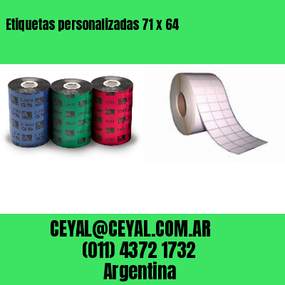 Etiquetas personalizadas 71 x 64