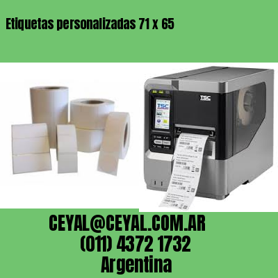 Etiquetas personalizadas 71 x 65