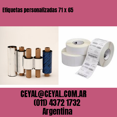 Etiquetas personalizadas 71 x 65