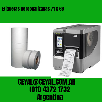 Etiquetas personalizadas 71 x 66
