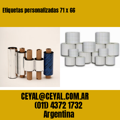 Etiquetas personalizadas 71 x 66