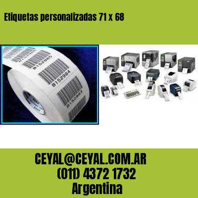 Etiquetas personalizadas 71 x 68
