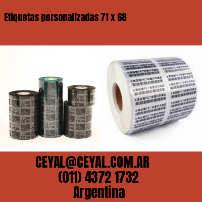 Etiquetas personalizadas 71 x 68