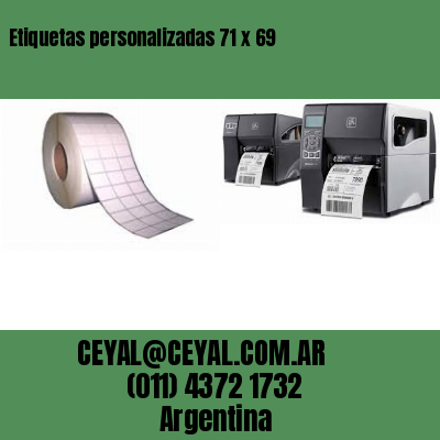 Etiquetas personalizadas 71 x 69