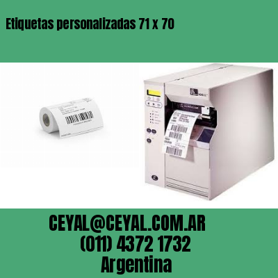 Etiquetas personalizadas 71 x 70