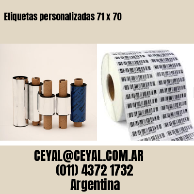 Etiquetas personalizadas 71 x 70