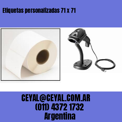 Etiquetas personalizadas 71 x 71
