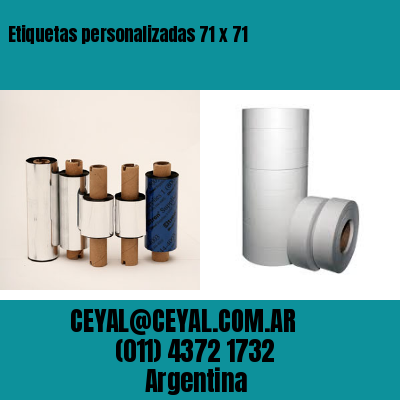 Etiquetas personalizadas 71 x 71